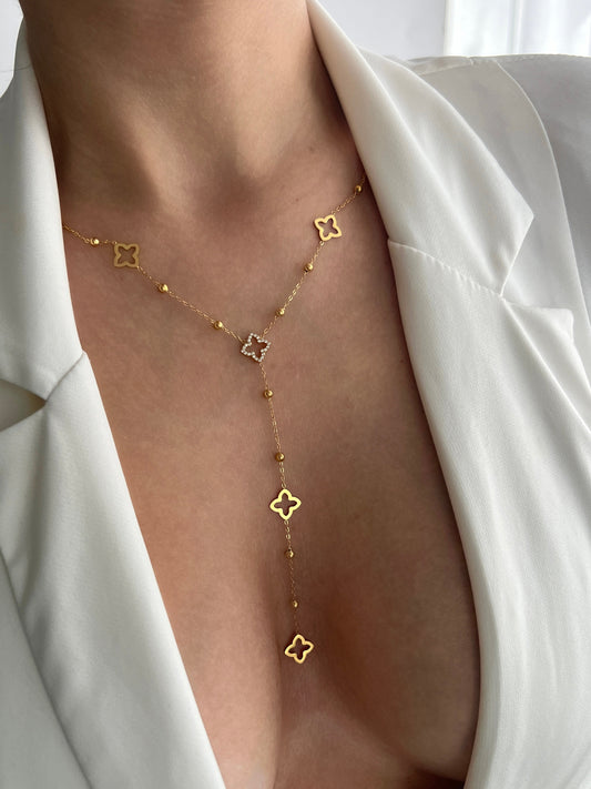 CLOVIELLE LARIAT NECKLACE
