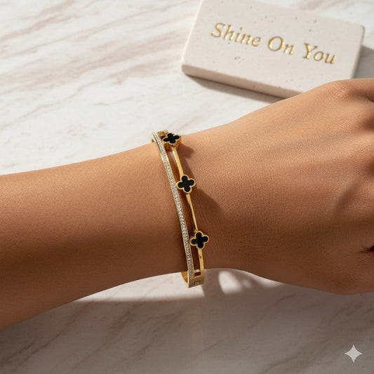 SHADOW CLOVER BANGLE