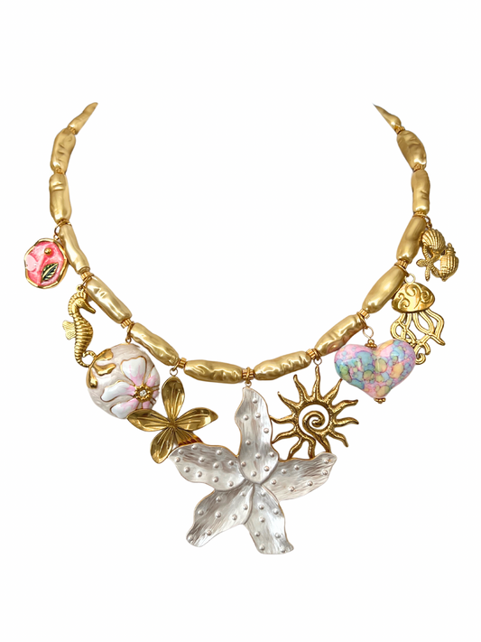 MERMAID'S KISS MULTI CHARM NECKLACE