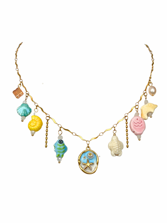 OCEAN CANDY MULTI CHARM NECKLACE