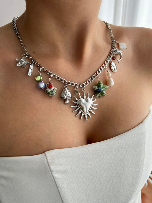 WILD SOUL MULTI CHARM NECKLACE