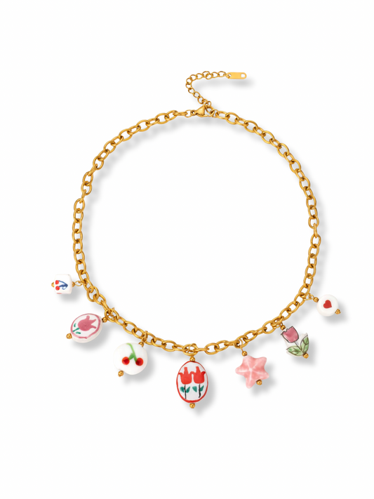BLUSHE MULTI CHARM NECKLACE
